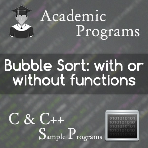 Bubble sort program in C 